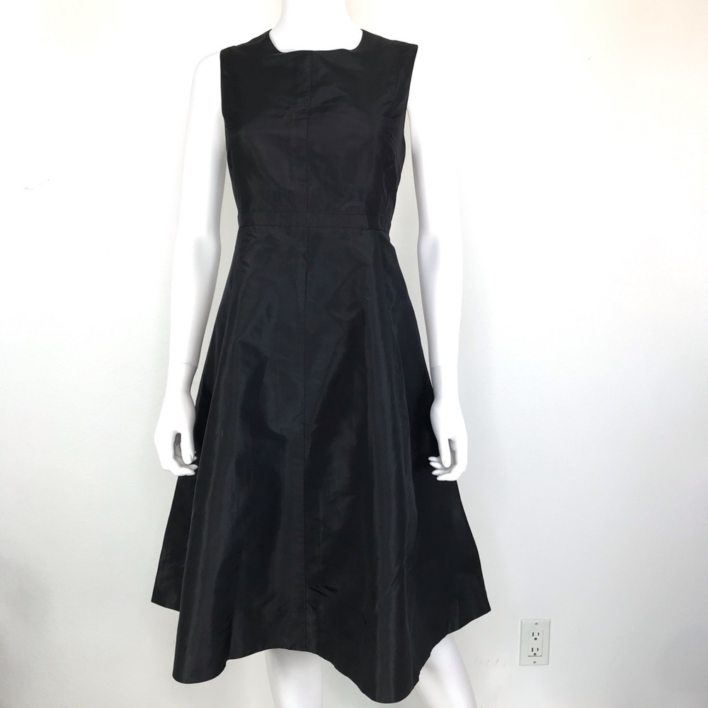 Black silk dress J. Crew black silk evening party dress size 8